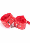 Red furry handcuffs